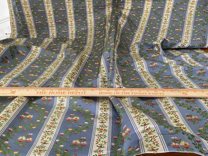 2yd16” Tassinari &amp; Chatel Scalamandre Silk Lampas Courances In Bleu Made In France MSRP USD 1812/yard