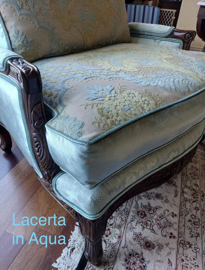 By Yard Scalamandre Lacerta Damask Cut Velvet Beige Cream White MSRP USD 512/yard