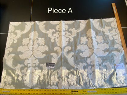 18 Berkbox54 Scalamandre Cornelia Skylight White Damask Embroidery 28"x48" MSR USD 612/yard