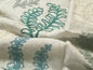 20 Berkbox54 1.25Y Scalamandre Harbor Green Seaweeds Ocean Plants Coral Reef Embroidery Linen MSRP USD 288
