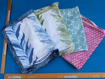 Pillow Case only Scalamandre Hinson Colorpop Petal Velvet in Pinks with Cord Trim Pink  MSRP$398