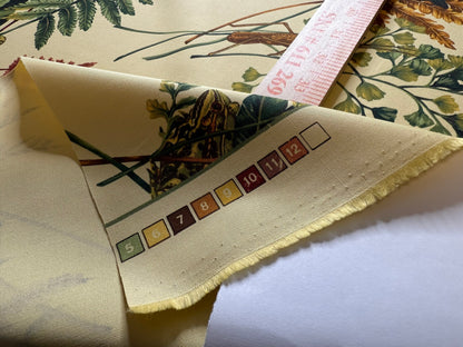 By Yard Scalamandre Old World Weavers Felce Cotton Fern *Yellow* Frog Turtle Dragonfly Frog Newt MSRP USD 276/Y