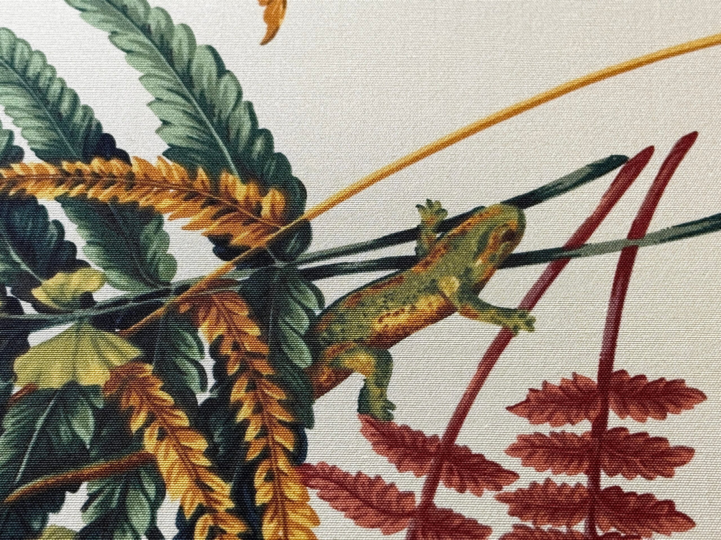 By Yard Scalamandre Old World Weavers Felce Cotton Fern *Yellow* Frog Turtle Dragonfly Frog Newt MSRP USD 276/Y