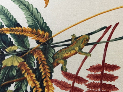By Yard Scalamandre Old World Weavers Felce Cotton Fern *Yellow* Frog Turtle Dragonfly Frog Newt MSRP USD 276/Y