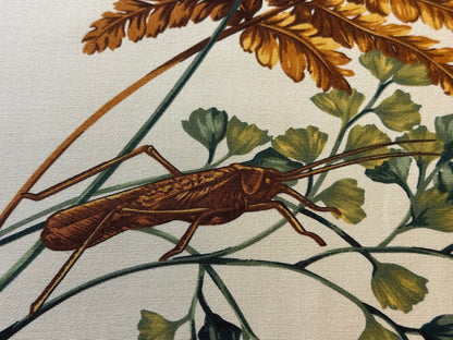 By Yard Scalamandre Old World Weavers Felce Cotton Fern *Yellow* Frog Turtle Dragonfly Frog Newt MSRP USD 276/Y