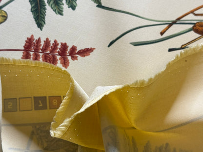 By Yard Scalamandre Old World Weavers Felce Cotton Fern *Yellow* Frog Turtle Dragonfly Frog Newt MSRP USD 276/Y