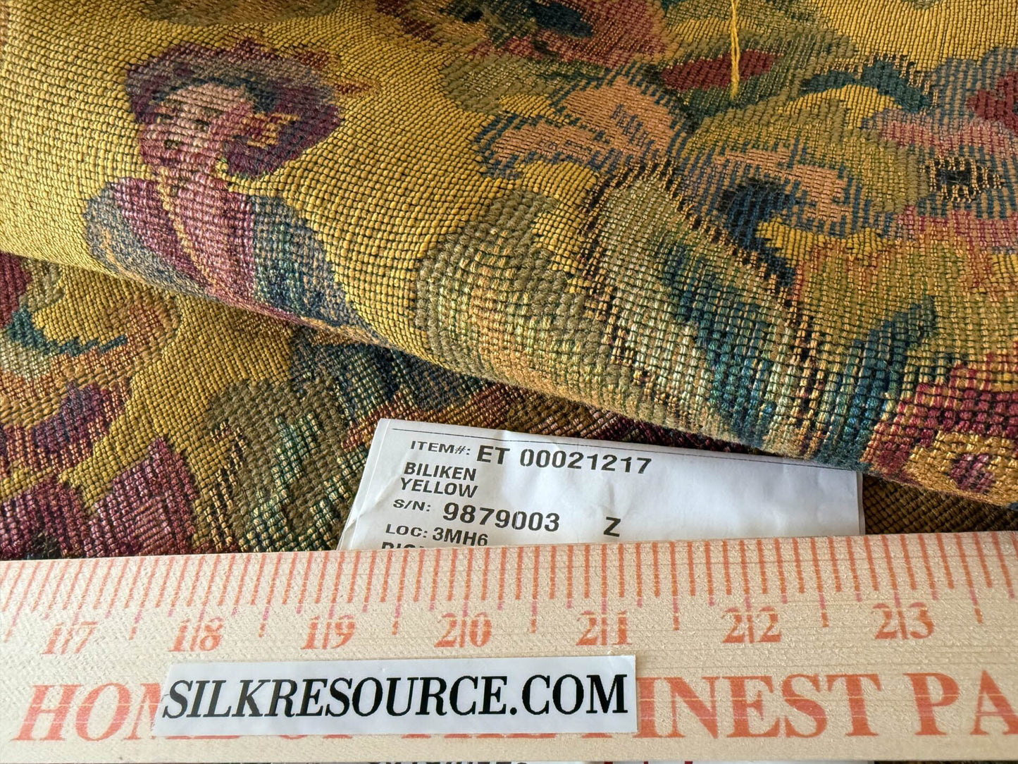 Scalamandre Biliken Yellow Mediaval Lady Heavy! Wool Tapestry Music Dance Renaissance Fair Harvest USD 288/y