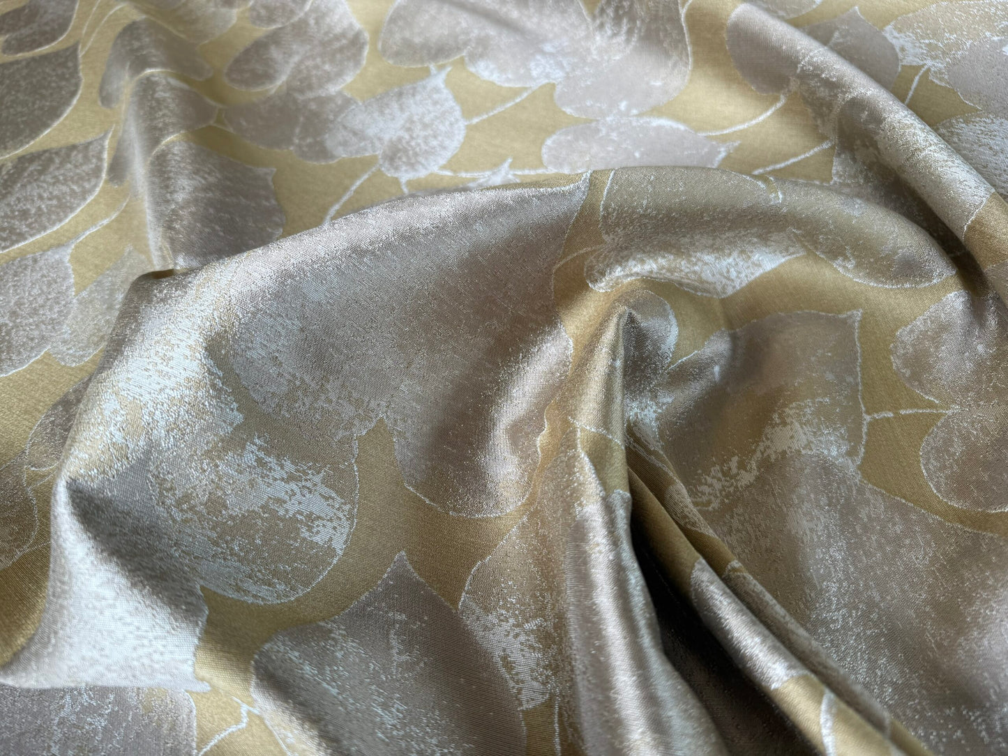 Lee Jofa Mulberry Home Lime Leaves Gold Silk Brocade MSRP USD 290/Y