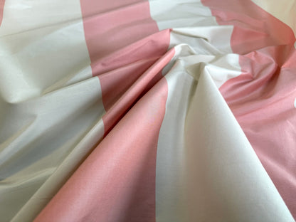 Scalamandre Riviera Stripe Nice Pink Beige / Natural Silk and Wool MSRP USD364/Y
