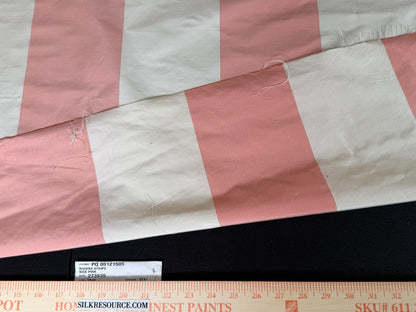 Scalamandre Riviera Stripe Nice Pink Beige / Natural Silk and Wool MSRP USD364/Y