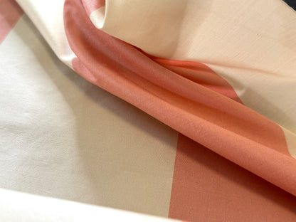 Scalamandre Riviera Stripe Nice Pink Beige / Natural Silk and Wool MSRP USD364/Y