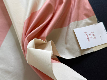 Scalamandre Riviera Stripe Nice Pink Beige / Natural Silk and Wool MSRP USD364/Y