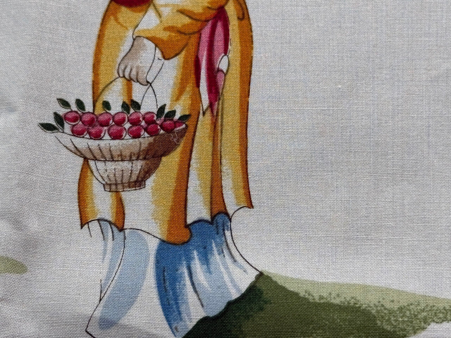 BY Yard Scalamandre Shanghai Multi On Cream Chinoisery Painting Printed Cotton MSRP USD584/Y Asian Landscape Special Order