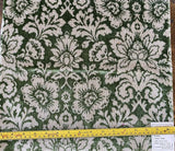 Scalamandre Audrey Cut Velvet Linen Green Renaissance Artichoke Rose MSRP USD 427/Y