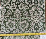 Scalamandre Audrey Cut Velvet Linen Green Renaissance Artichoke Rose MSRP USD 427/Y