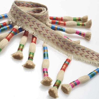 Clarence House Zanzi Trim  Color Multi SKU 2578703 Cotton Linen Tassel Special Order