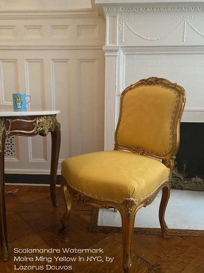 Bty Scalamandre Watermark Moire in Peony Pale Pink Brilliant Sophistication MSRP USD 199/Y