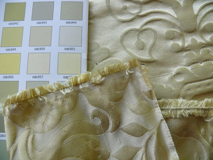 RESERVED.  Scalamandre Old World Weavers Love Bird Light Gold Silk Damask MSRP USD 664/Y #1314