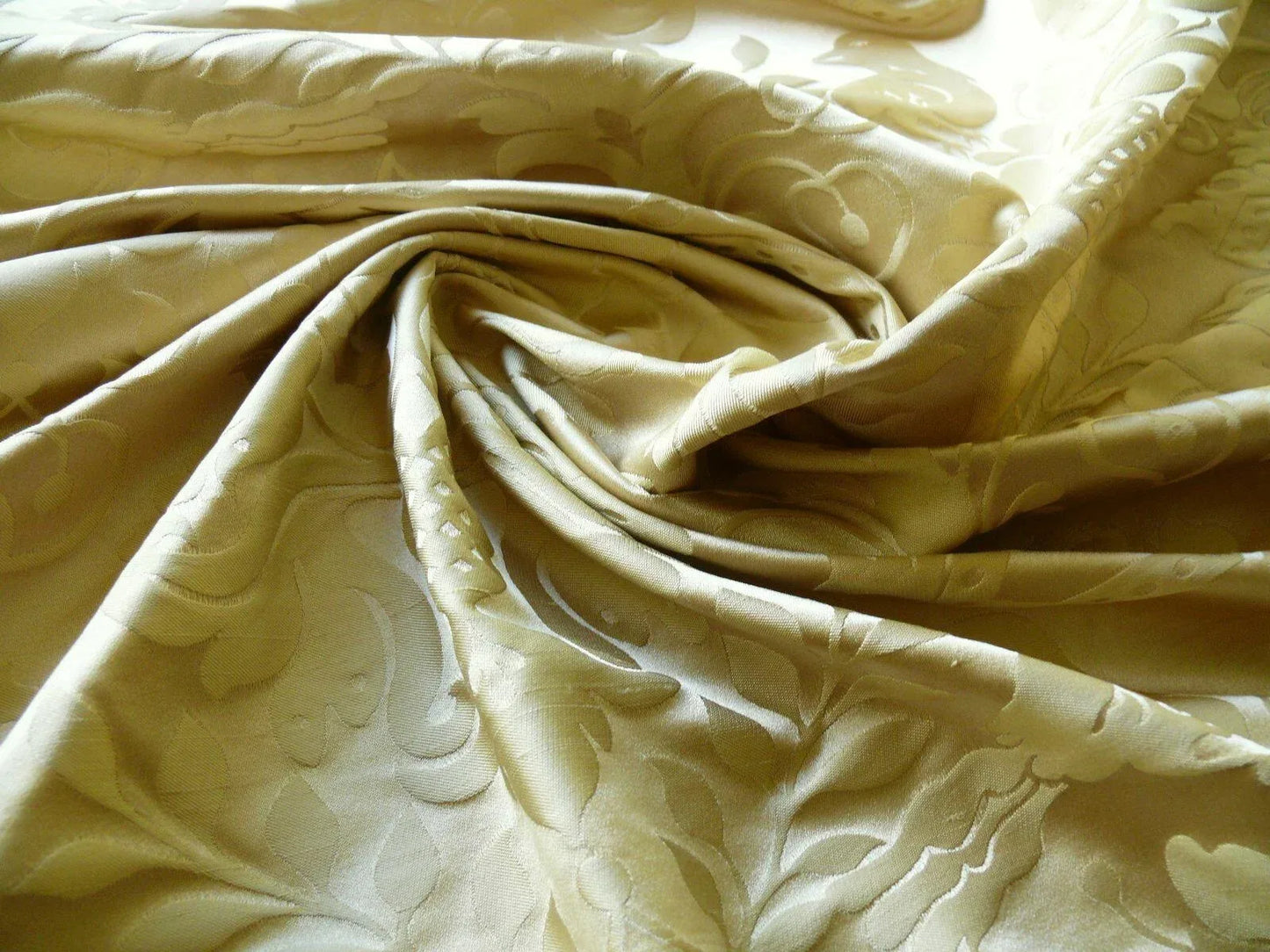 RESERVED.  Scalamandre Old World Weavers Love Bird Light Gold Silk Damask MSRP USD 664/Y #1314