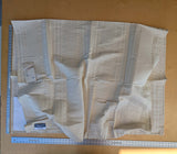 2 EV42 2.1Y x 52"w Scalamandre Lydo Dove Gaufre Stripe White Cream