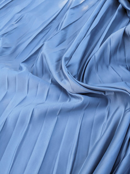 33 EV35 Length 2.5y Christian Fischbacher Atlas Plisse Steel Gray Viscose Plain MSRP USD300+/y