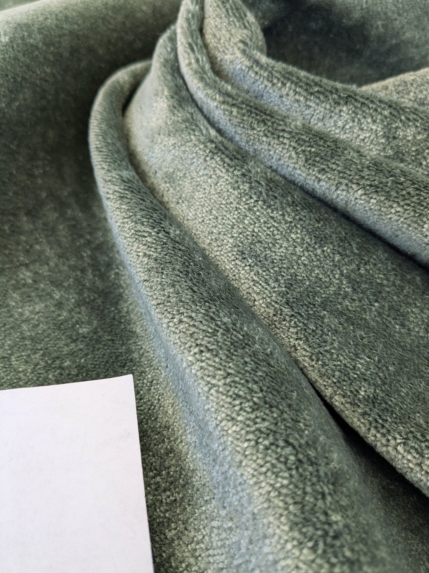 Mohair & Silk Velvet Seaweed Texture In Forest Green Heavy Duty - By the Yard