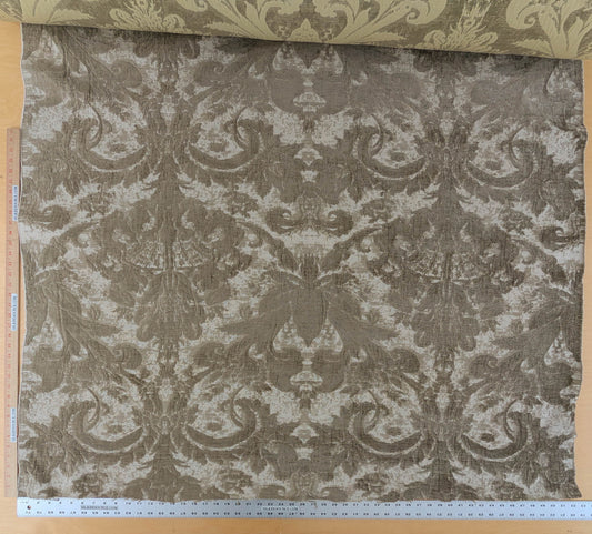 Scalamandre Amadeus Mushroom Floral Rayon Cotton - Brown Beige - By The Yard - MSRP USD 188/y