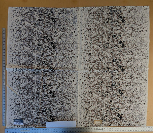 15 EV44 1.2yd x 53"w  Scalamandre Abstract Brushed Black and White Viscose Embroidery Texture