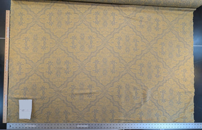 Scalamandre Ahmadpur Cerulean Paisley Medallion Cotton Linen - Gold Blue - By The Yard