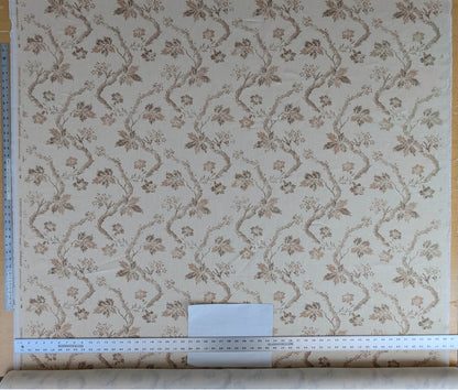 By yard Scalamandre Duden Lodge Neutral Brown Beige Botanical Floral Linen MSRP USD 198/y