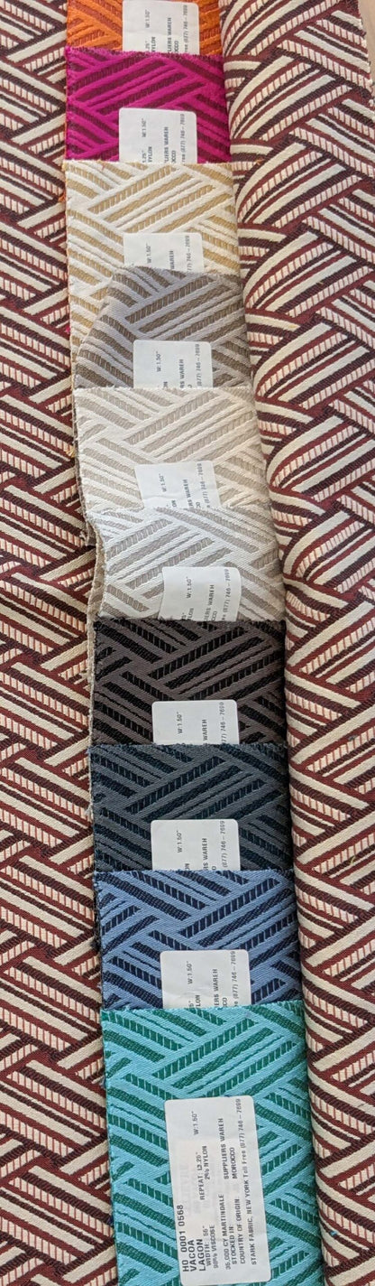 71 EV50 26" x 33"Scalamandre Lelievre Paris Vacoa Tomette Red White Diamond Ogee Viscose MSRP USD354/y