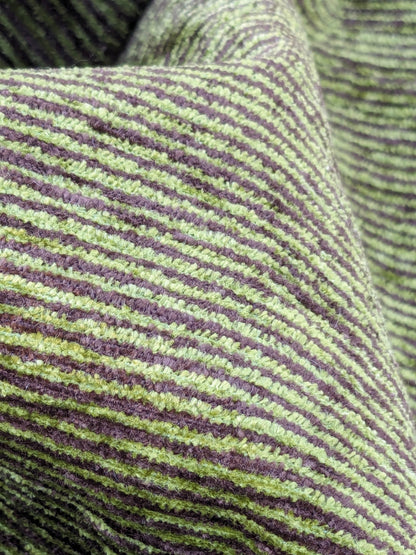 34 EV35 Length 2.5y Lelievre Filao Mousse Green Brown Chenille Plain Stripe MSRP USD300+/y
