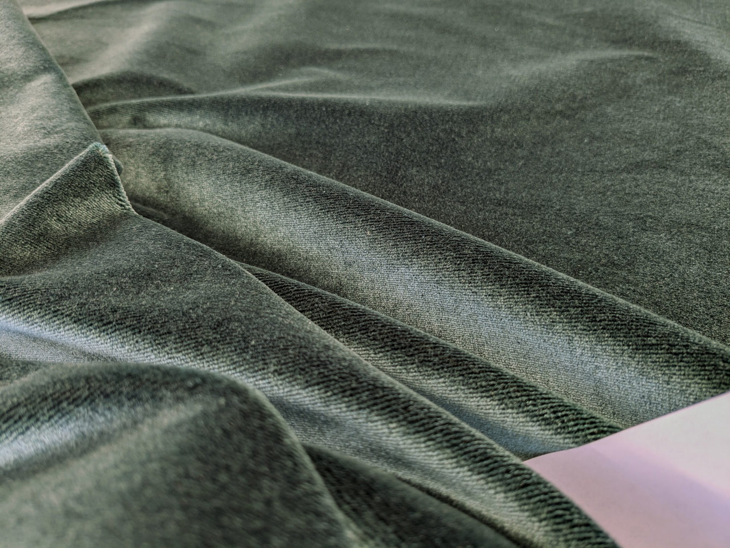 King's Silk Velvet Deep Pine Green Radiance Highest Quality Heavy 39,000+ martindale MSRP USD 728/Yard