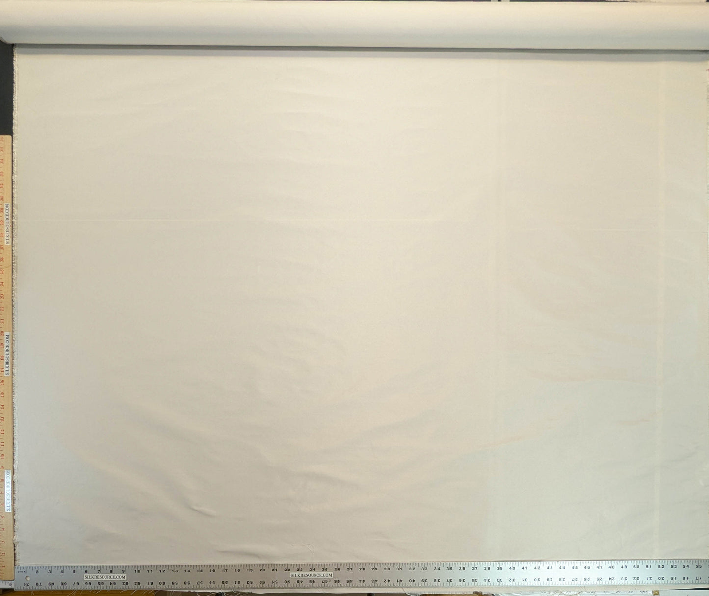 Corringham High End 100% Silk Faille White Ivory Thick Crisp MSRP USD 400+/yard