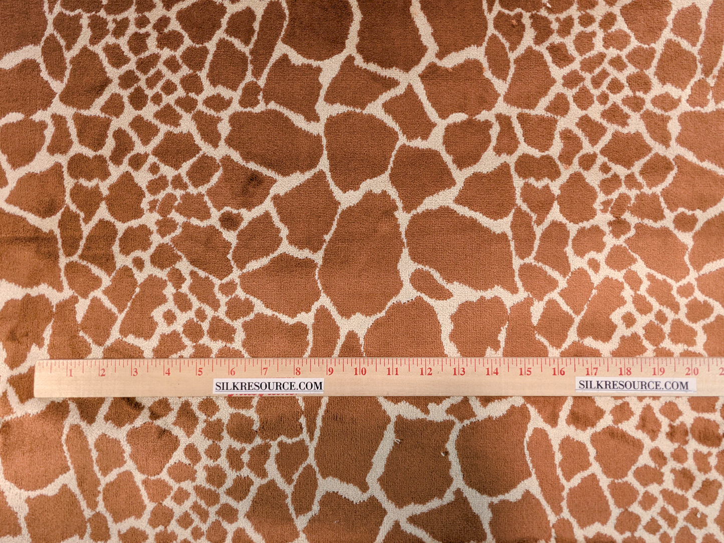 Tanzania Leopard Skin Velvet Tan Brown - By The Yard - MSRP USD365/y