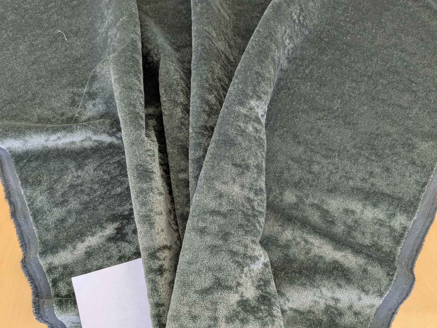Mohair & Silk Velvet Seaweed Texture In Forest Green Heavy Duty - By the Yard