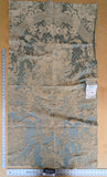 25  EV37 1.4yards 27" wide Old World Weavers Ambliornite Grande Azure BlueWoven Gray Beige Floral Silk