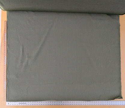 Scalamandre Grenoble Green Silk Wool Blend Texture Quilted Stripe Matelasse Stripe - By The Yard