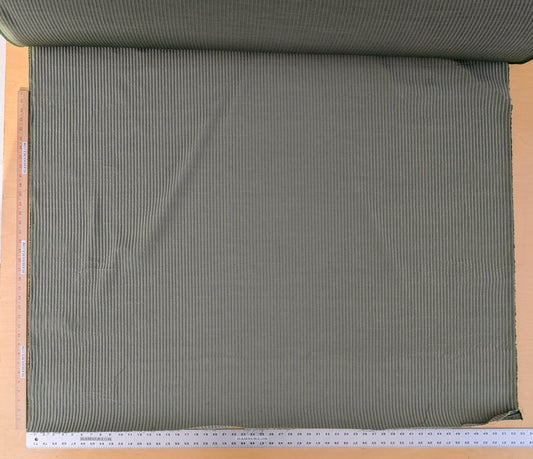 Scalamandre Grenoble Green Silk Wool Blend Texture Quilted Stripe Matelasse Stripe - By The Yard