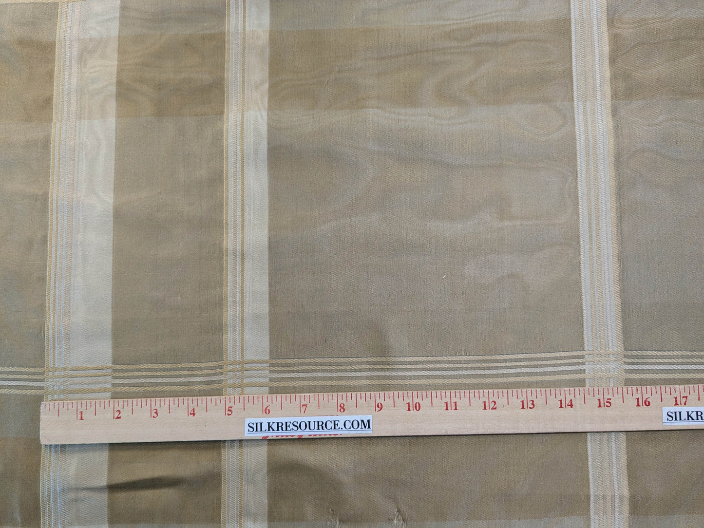 Scalamandre Iridescent Plaid in Champagne Cream Pale Gold Silk Organza Semi-sheer - By The Yard