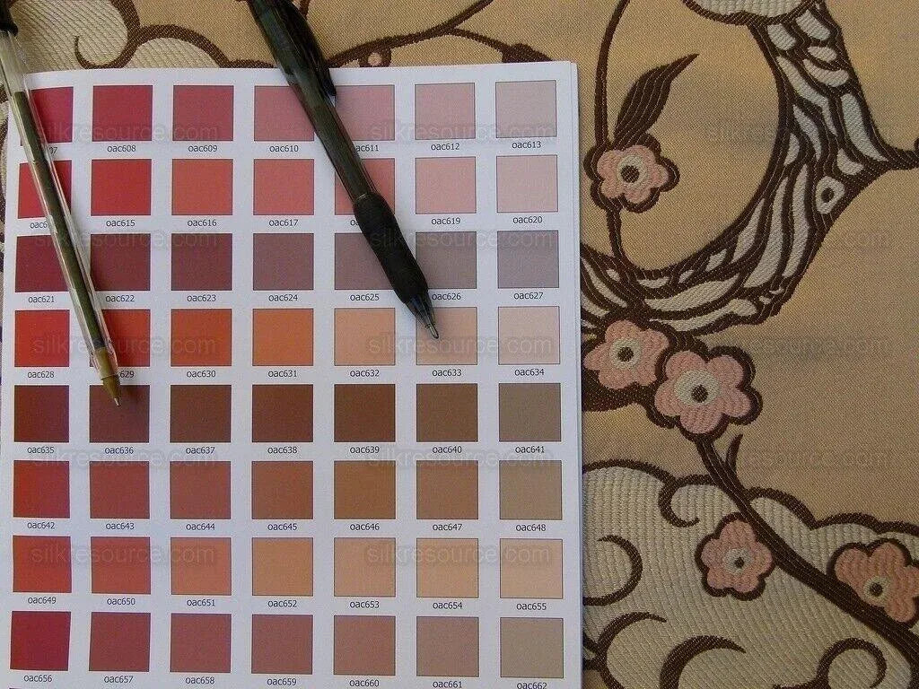 by yard High End Asian Cloud Cherry Lampas Blend THICK GORGEOUS MSRP USD 200/Y