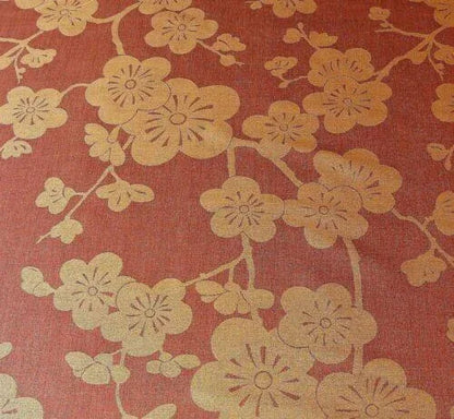 2.25yd Kravet Couture Linen Blossom Huge Asian Plum Tree Linen Damask