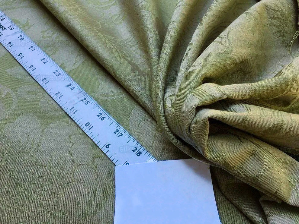 By YARD High End Celery Green Light Fresh Pistachio Beige Artichoke Damask Cotton#1576