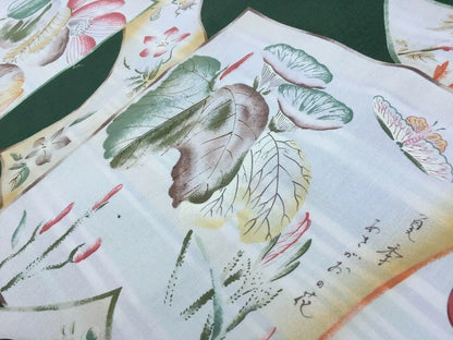 by yard Clarence House Japonerie Hand Print Four Seasons Fruit Vegetables Botanical Asian Painting Fine Art Multi on Deep Green MSRP USD 280/y