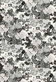 By yard Schumacher Chiang Mai Dragon Black /grey On Smoke Linen Print 173276