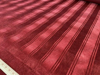 ***sold Out***lee Jofa Westminster Stripe Mohair Silk Velvet Garnet Red Heavy MSRP USD 348/Y