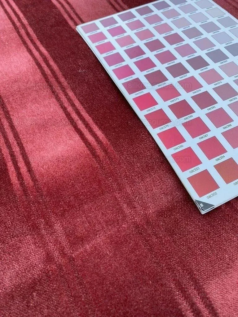 ***sold Out***lee Jofa Westminster Stripe Mohair Silk Velvet Garnet Red Heavy MSRP USD 348/Y