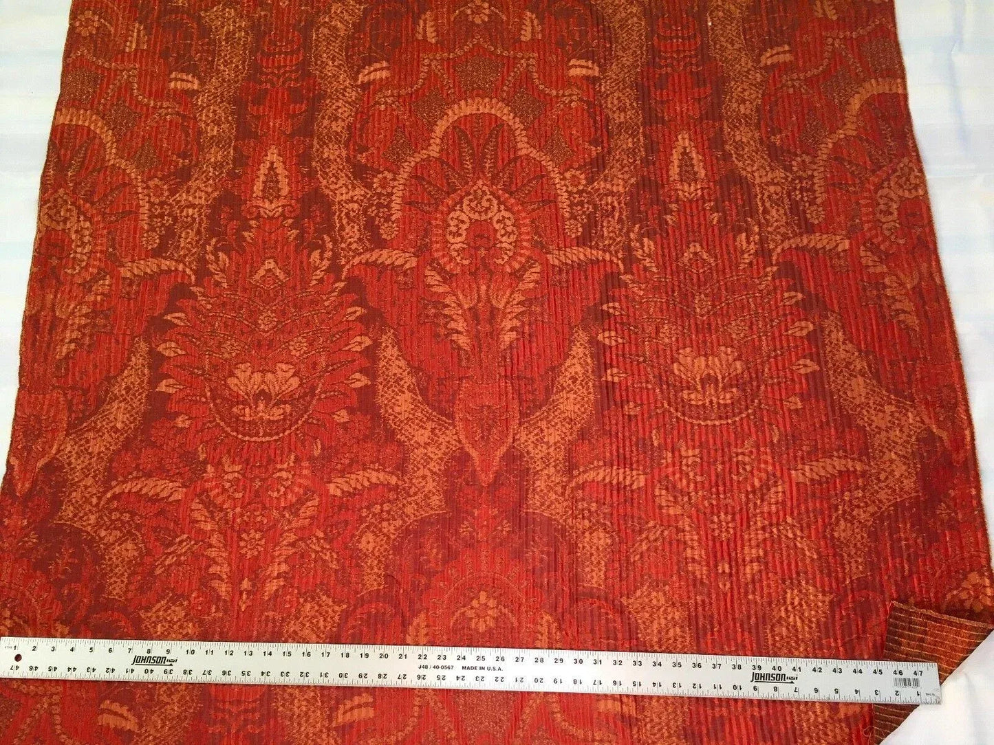 Beacon Hill IZMIR PALACE GRAND RED SILK DAMASK HUGE RICH RED MS