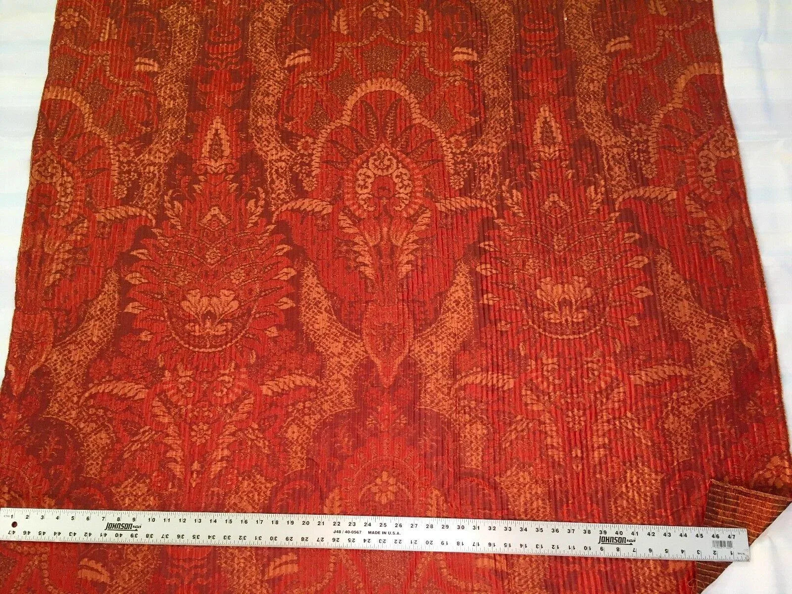 Beacon Hill IZMIR PALACE GRAND RED SILK DAMASK HUGE RICH RED MS