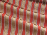2.6Y Scalamandre 100% silk Shirred Stripe Persimmon Red Bronze Luxurious Timeless MSRP USD 339/y minor defects